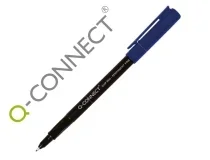 Rotulador Qconnect retroproyeccion punta fibra super fina redonda 0.5 mm permanente azul KF14298