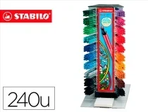 Rotulador Stabilo Acuarelable Pen 68 Counter Expositor 240 Unidades Colores Surtidos 68 240
