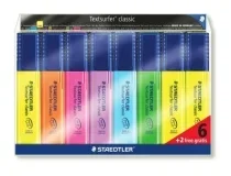 Rotulador Staedtler textsurfer 364 fluorescente bolsa de 6 unidades colores surtidos + 364 A WP8