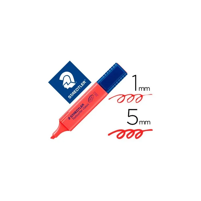 Rotulador staedtler textsurfer classic 364 fluorescente rojo