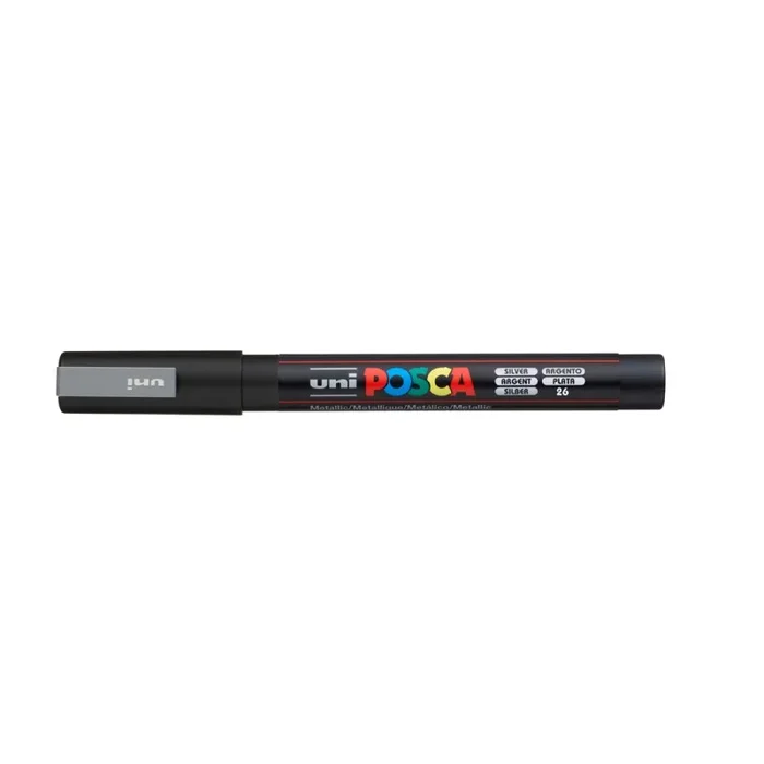 Rotulador uni posca 0,9 – 1,3 mm pc-3m plata