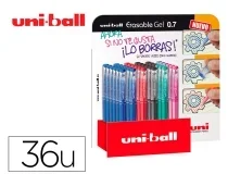 Rotulador Uniball Roller Uf222 Tinta Gel Borrable 0,7 Mm Expositor De 36 182634756 , Surtidos