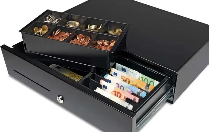 Safescan HD-5030 Cajon Portamonedas uso Intensivo – 8 Compartimentos para Monedas y Billetes – hasta 2 Millones de Aperturas – Micro Switch