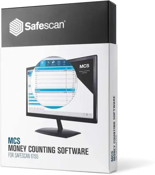 Safescan MCS Software para Conteo de Dinero – Compatible con Safescan 2465-S, 2665-S, 2685-S, 2865-S, 2985-SX, 2995-SX, 1450, 6165 y 6185 – Pack Retail