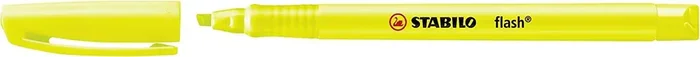 Satabilo Flash Marcador Fluorescente – Tamaño Bolsillo – Trazo de 1 y 3.5mm – Tinta con Base de Agua – Color Amarillo (10 uds)