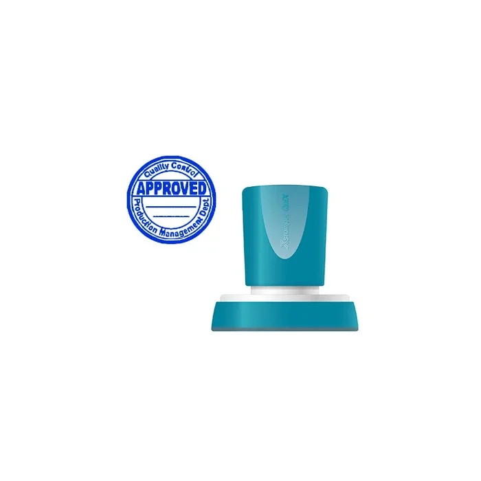 Sello x’stamper quix personalizable color azul redondo diametro 38 mm q-53