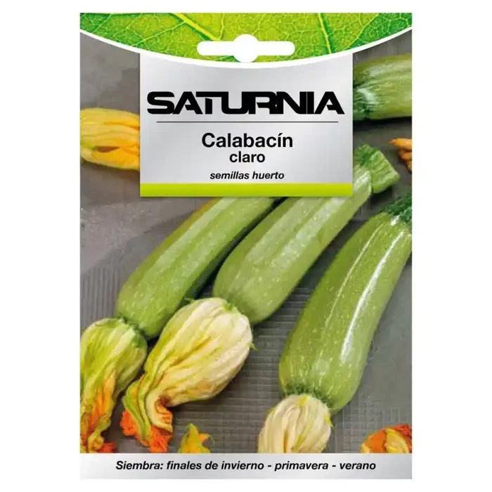 Semillas Calabacín Claro (5 gramos) Semillas Verduras, Horticultura, Hortícola, Semillas Huerto.