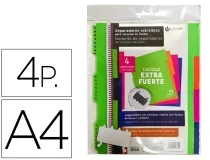 Separador Carchivo polipropileno extra rigido Din A4 500 mc multitaladro extraible para 49153499