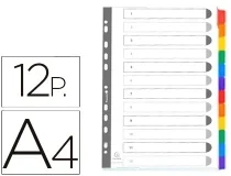 Separador Exacompta Cartulina Juego De 12 Separadores Din A4 Multitaladro Color Blanco 2312e