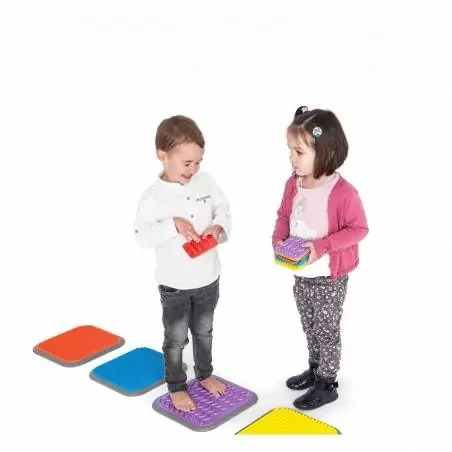 Set 6 Placas Sensaciones para los pies GRANDES 30X30cm Y 6 PEQUEÑAS 10x10cm