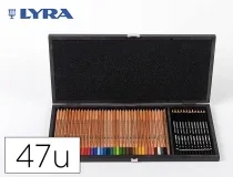 Set dibujo Lyra estuche de madera con 47 piezas surtidas L2054001