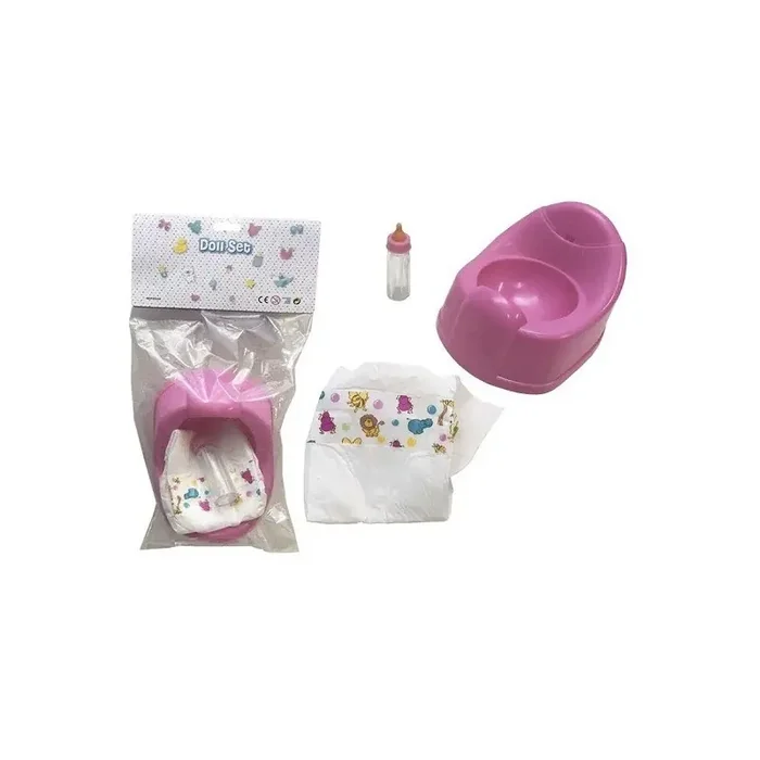 Set orinal paña y biberón para muñecas