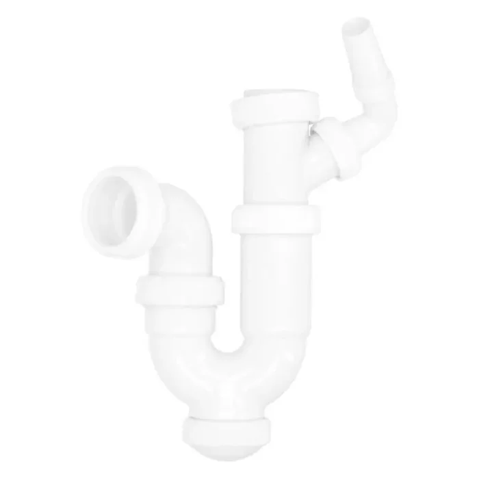 Sifón Curvo Extensible Con Toma Lavadora 1 1/2″ Diámetro 40 mm.