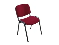 Silla Rocada confidente estructura de metal asiento tela ignifuga burdeos 570x410x810 mm 965 2