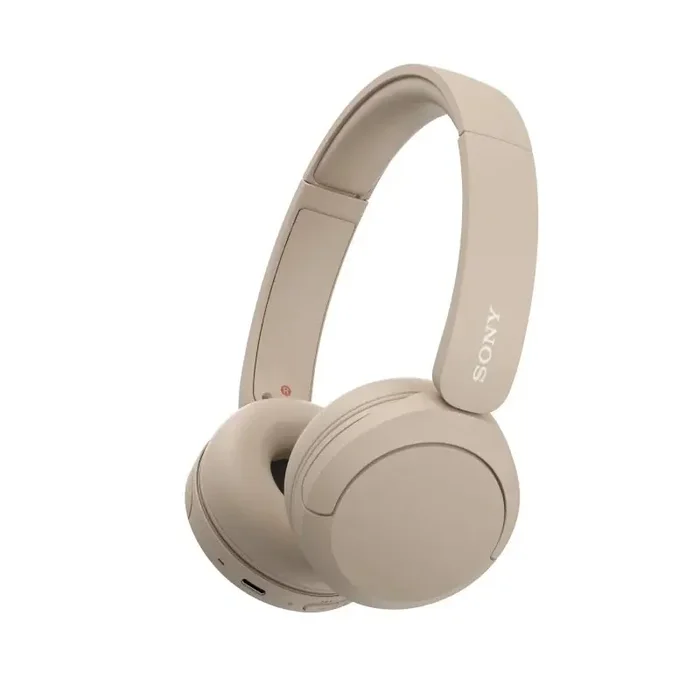 Sony WH-CH520 Auriculares Bluetooth 5.2 con Microfono Integrado – Diadema Ajustable – Conectividad Multipunto – Auriculares Giratorios – Autonomia hasta 50h – Color Beige