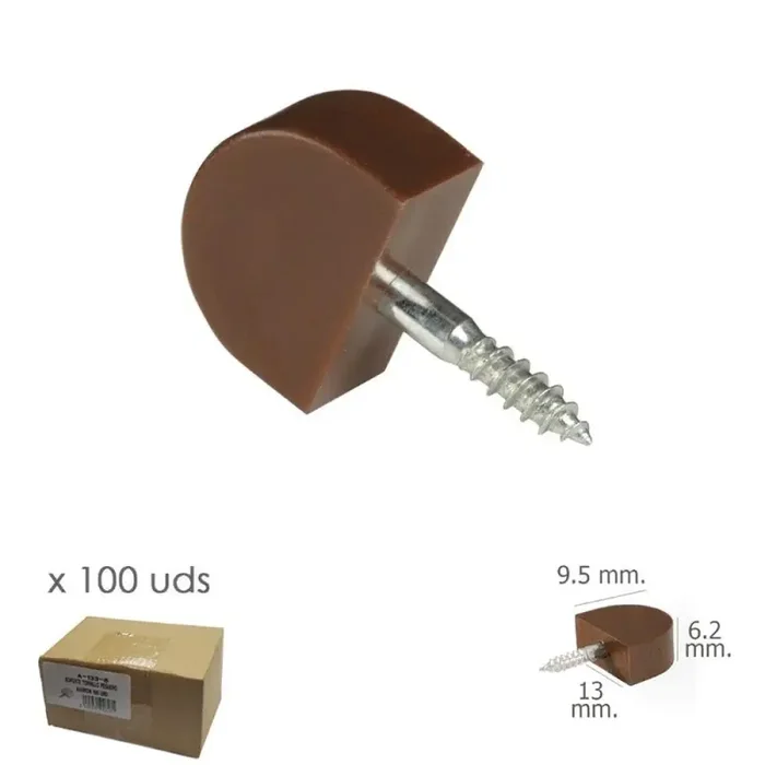 Soporte estantería Tornillo Pequeño Marrón (Caja 100 unidades)