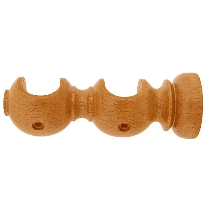 Soporte Madera Liso Abierto Doble 20×118 mm. Teca