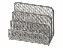 Soporte Para Cartas Qconnect De Metal Rejilla Gris 170x135x83 Mm Kf00852