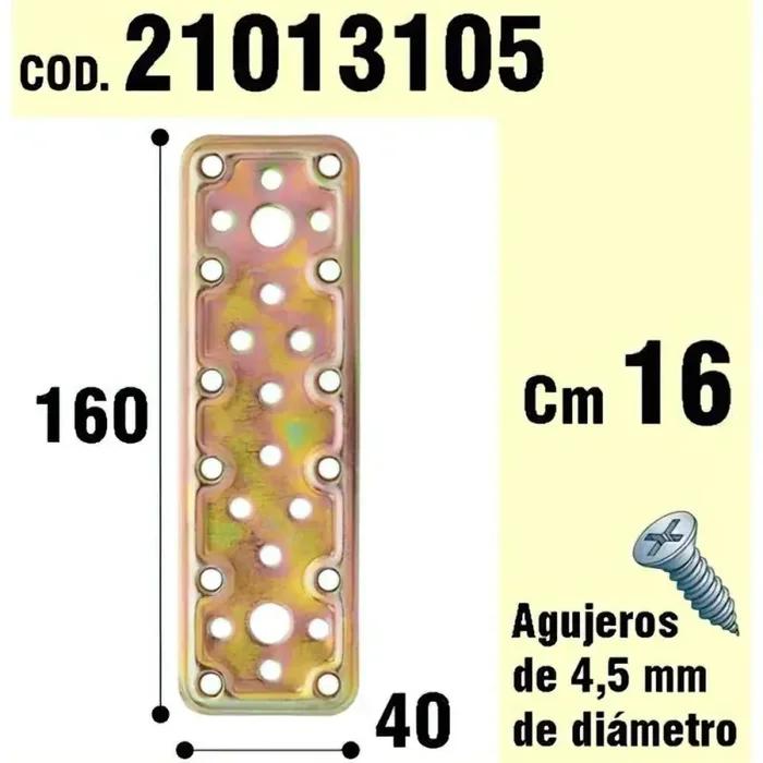 Soporte Parra Madera Placa Bicromatada 40×160 mm.