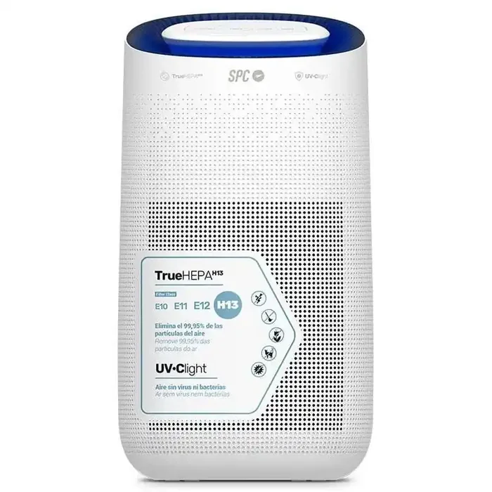 SPC Espirare Max Purificador de Aire Inteligente – Filtro True HEPA 13 – Mata Virus y Bacterias con la Luz Ultravioleta – 4 Fases que Elimina el 99,95% de Alergenos