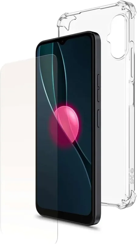 SPC Pack de Funda y Cristal Templado Compatible con SPC Discovery de 6.5″ – Carcasa Extrarresistente – Proteccion contra Arañazos – Diseño Transparente – Color Negro