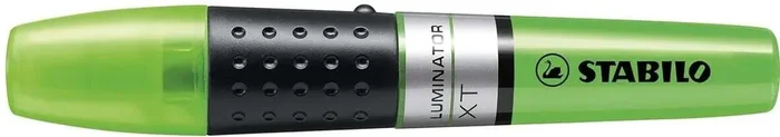 Stabilo Iluminator Marcador Fluorescente – Mayor Suministro de Tinta – Zona de Agarre – Trazo entre 2 y 5mm – Color Verde (5 uds)