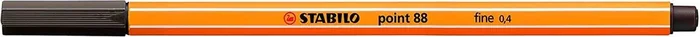 Stabilo Point 88 Rotulador de Punta Fina de Fibra – Trazo de 0.4 mm – Tinta con Base de Agua – Color Ocre (10 uds)