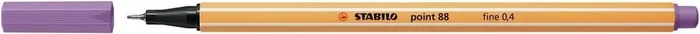 Stabilo Point 88 Rotulador de Punta Fina de Fibra – Trazo de 0.4 mm – Tinta con Base de Agua – Color Lila Grisaceo (10 uds)