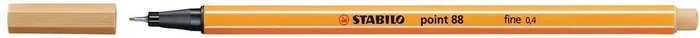 Stabilo Point 88 Rotulador de Punta Fina de Fibra – Trazo de 0.4 mm – Tinta con Base de Agua – Color Ocre Claro (10 uds)