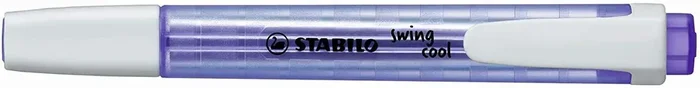 Stabilo Swing Cool Marcador Fluorescente – Cuerpo Plano – Punta Biselada – Trazo entre 1 y 4mm – Tinta con Base de Agua – Antisecado – Color Lavanda (10 uds)