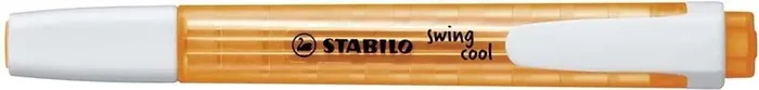 Stabilo Swing Cool Marcador Fluorescente – Cuerpo Plano – Punta Biselada – Trazo entre 1 y 4mm – Tinta con Base de Agua – Antisecado – Color Naranja (10 uds)