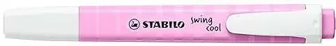 Stabilo Swing Cool Pastel Marcador Fluorescente – Cuerpo Plano – Punta Biselada – Trazo entre 1 y 4mm – Tinta con Base de Agua – Antisecado – Color Fucsia Helado (10 uds)