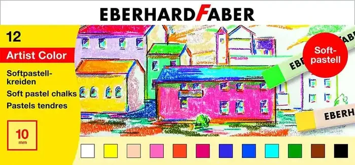 Staedtler 2430 Pack de 12 Tizas Pastel Suave – Exelentes para Mezclar Colores – Resistencia a la Luminosidad – Colores Surtidos