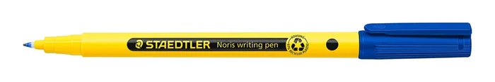 Staedtler 307 Noris Writing Pen Rotulador de Punta Fina – Trazo 0.6mm Aprox – Tinta Base de Agua – Cuerpo Fabricado en un 97% de Plastico Reciclado – Color Azul