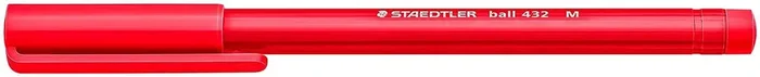Staedtler Ball 432 Boligrafo Punta de Bola – Punta 0.45mm – Tinta Indeleble – Color Rojo (10 uds)