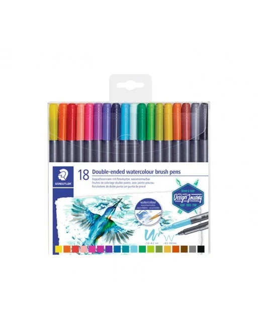 STAEDTLER ESTUCHE 18 ROTULADORES MARSGRAPHIC DUO SURTIDO – 3001 TB18