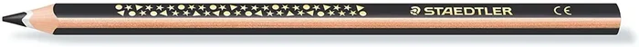 Staedtler Jumbo Noris 128 Lapiz Triangular de Color – Mina de 4mm – Resistencia a la Rotura – Diseño Ergonomico – Color Negro (12 uds)