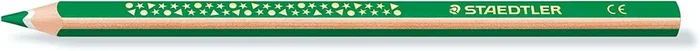 Staedtler Jumbo Noris 128 Lapiz Triangular de Color – Mina de 4mm – Resistencia a la Rotura – Diseño Ergonomico – Color Verde (12 uds)