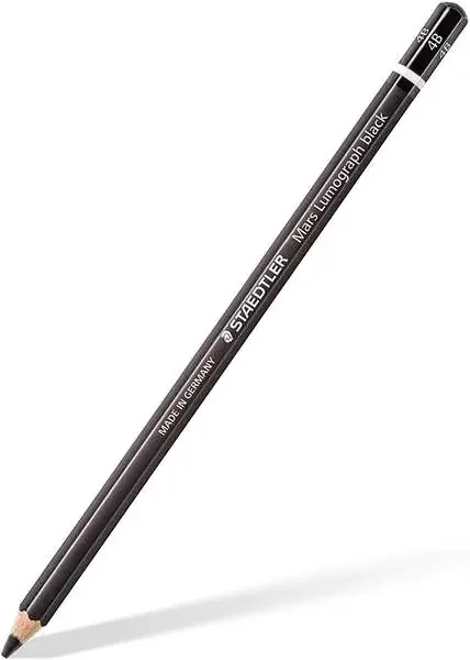 Staedtler Mars Lumograph Black Artist Pencil 100B Lapiz de Grafito – Mina 4B – Resistencia a la Rotura – Madera de Bosques Sostenibles (12 uds)