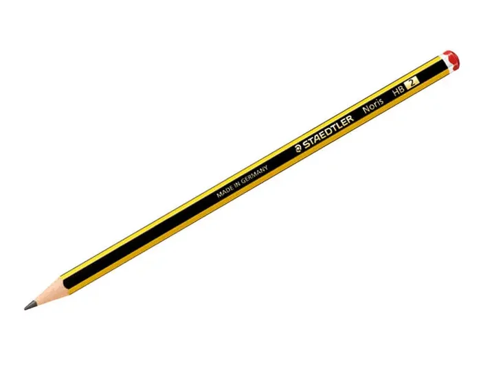 Staedtler Noris 120 Lapiz de Grafito Hexagonal – Mina HB2 Ultrarresistente de 2mm – Madera de Bosques Sostenibles (12 uds)