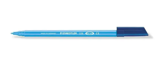 Staedtler Noris 326 Rotulador de Punta Fina – Trazo 1mm Aprox – Tina Base de Agua – Color Azul Claro (10 uds)