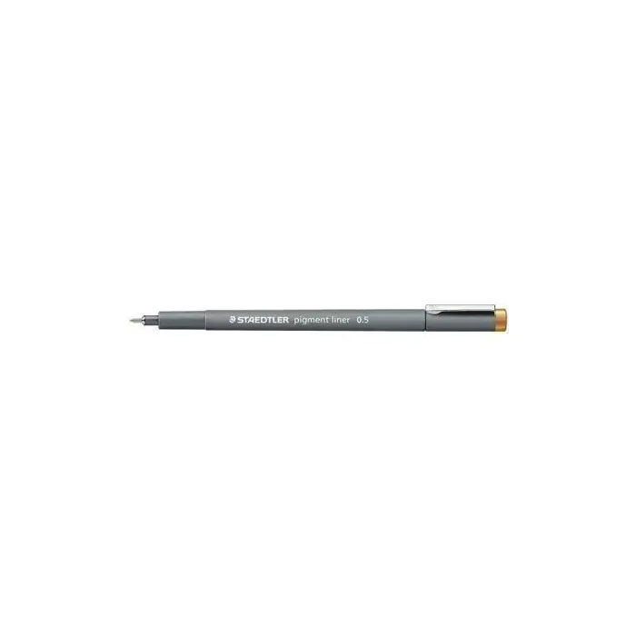Staedtler Pigment Liner 308 Rotulador Calibrado – Trazo 0.5mm – Secado Rapido – Color Naranja (10 uds)