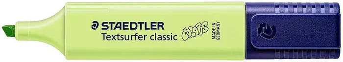 Staedtler Textsurfer Classic 364 Pastel Rotulador Marcador Fluorescente – Punta Biselada – Trazo entre 1mm-5mm – Tinta con Base de Agua – Color Verde Lima (10 uds)