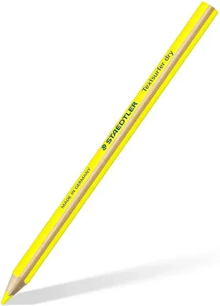 Staedtler Textsurfer Dry 128 64 Lapiz Fluorescente de Color Triangular – Mina de 4mm – Madera de Bosques Sostenibles – Color Amarillo Neon (12 uds)