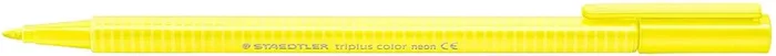 Staedtler Triplus Color 323 Rotulador de Punta Fina – Trazo 1mm Aprox – Tinta Base de Agua – Color Amarillo Neon (10 uds)