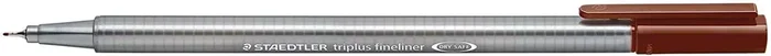 Staedtler Triplus Fineliner 334 Rotulador de Punta Fina – Trazo de 0.3mm – Tinta Base de Agua – Color Pardo Van Dyck (10 uds)