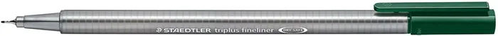 Staedtler Triplus Fineliner 334 Rotulador de Punta Fina – Trazo de 0.3mm – Tinta Base de Agua – Color Verde Oscuro (10 uds)