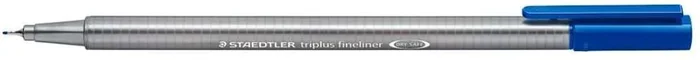 Staedtler Triplus Fineliner 334 Rotulador de Punta Fina – Trazo de 0.3mm – Tinta Base de Agua – Color Azul (10 uds)