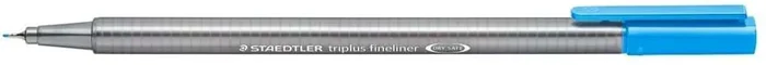 Staedtler Triplus Fineliner 334 Rotulador de Punta Fina – Trazo de 0.3mm – Tinta Base de Agua – Color Azul Claro (10 uds)