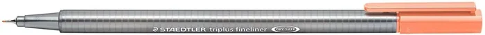 Staedtler Triplus Fineliner 334 Rotulador de Punta Fina – Trazo de 0.3mm – Tinta Base de Agua – Color Salmon (10 uds)